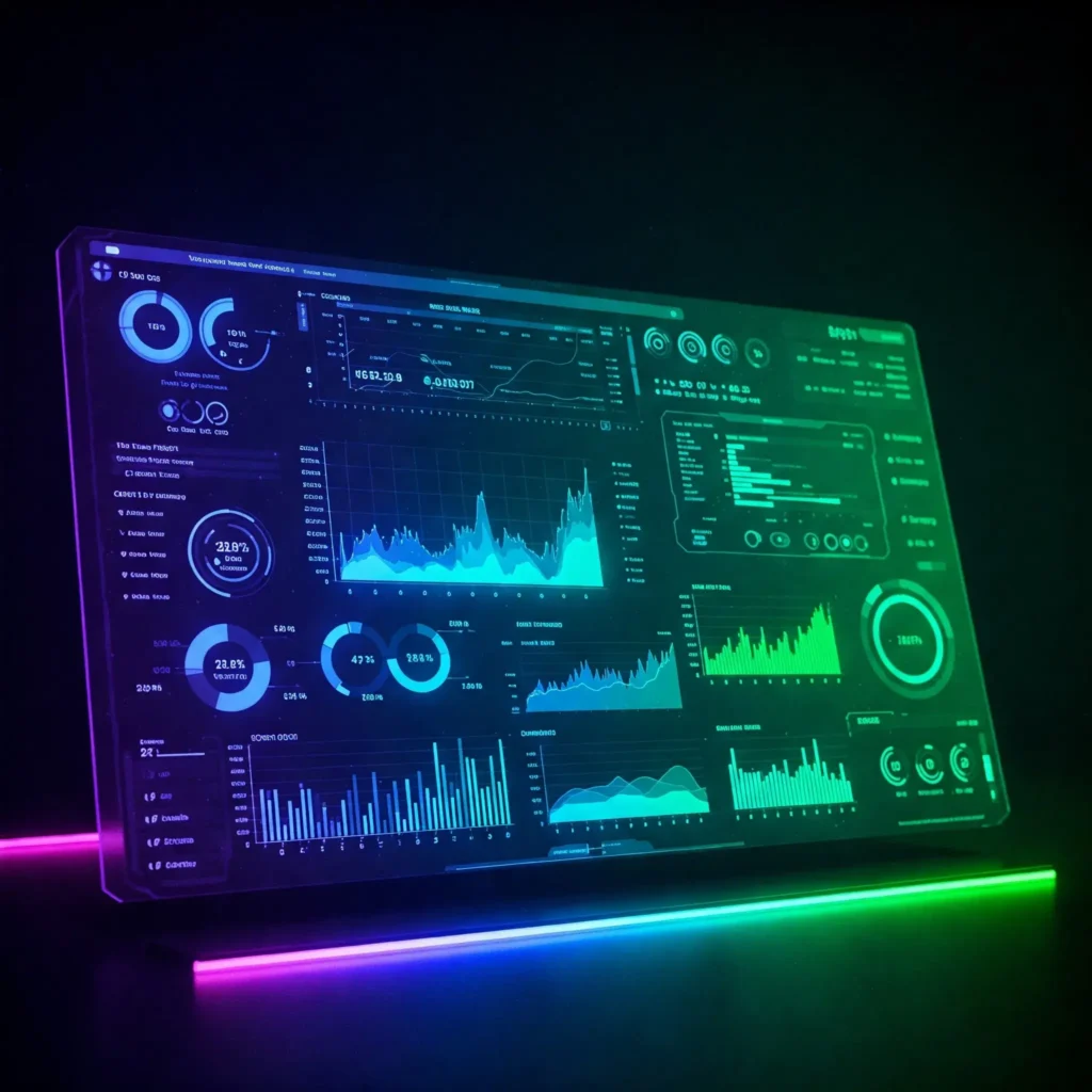analytics dashboard indicate succes of business with the data